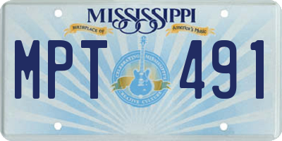 MS license plate MPT491
