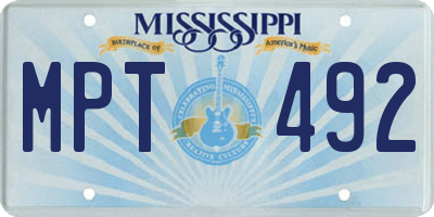 MS license plate MPT492