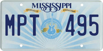 MS license plate MPT495