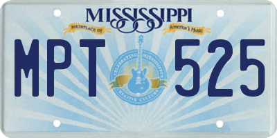 MS license plate MPT525