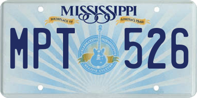 MS license plate MPT526