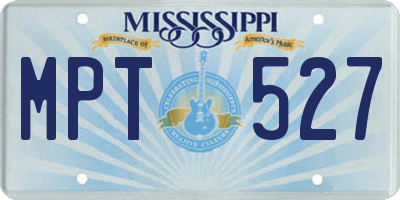 MS license plate MPT527