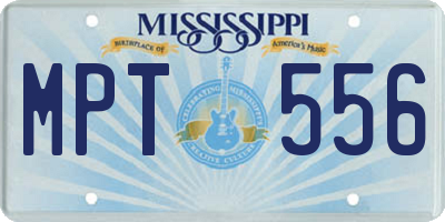 MS license plate MPT556