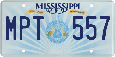 MS license plate MPT557