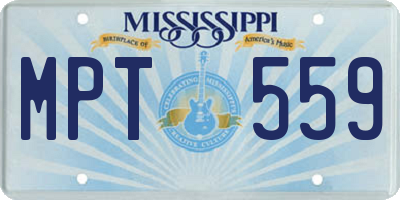 MS license plate MPT559