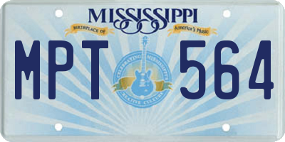 MS license plate MPT564