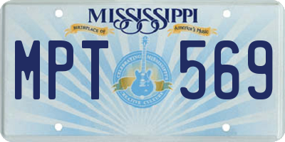 MS license plate MPT569