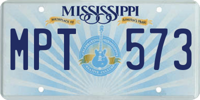 MS license plate MPT573