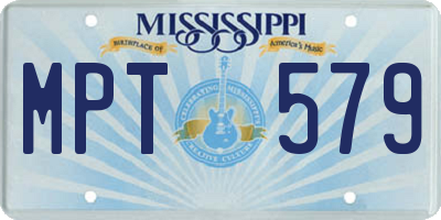 MS license plate MPT579