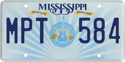 MS license plate MPT584