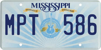 MS license plate MPT586