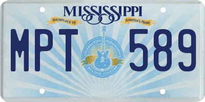 MS license plate MPT589
