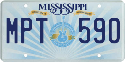 MS license plate MPT590