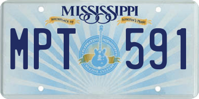 MS license plate MPT591