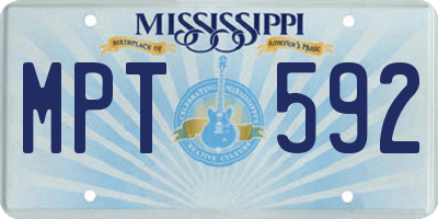 MS license plate MPT592