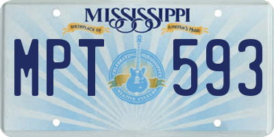 MS license plate MPT593