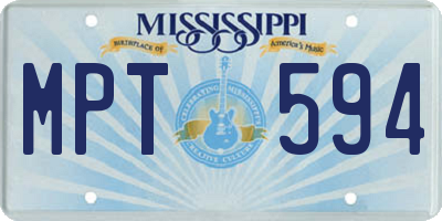 MS license plate MPT594