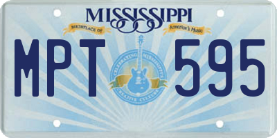 MS license plate MPT595