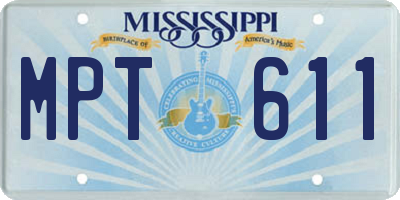 MS license plate MPT611