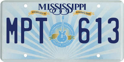 MS license plate MPT613