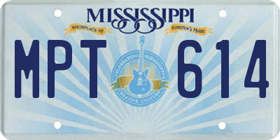 MS license plate MPT614