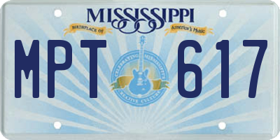MS license plate MPT617