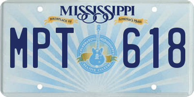 MS license plate MPT618