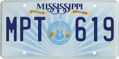 MS license plate MPT619