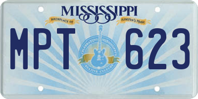 MS license plate MPT623