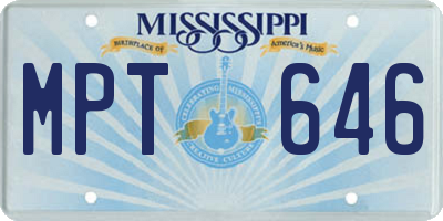 MS license plate MPT646