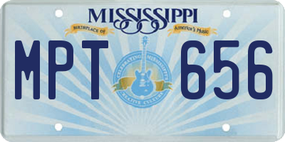 MS license plate MPT656