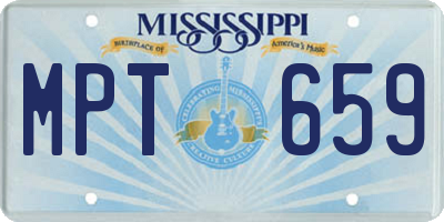 MS license plate MPT659