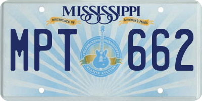 MS license plate MPT662