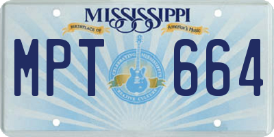 MS license plate MPT664
