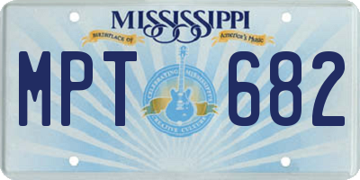 MS license plate MPT682