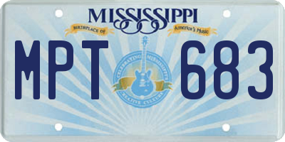 MS license plate MPT683