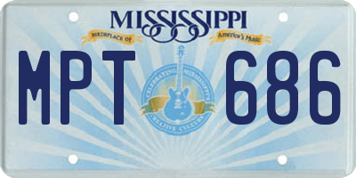 MS license plate MPT686