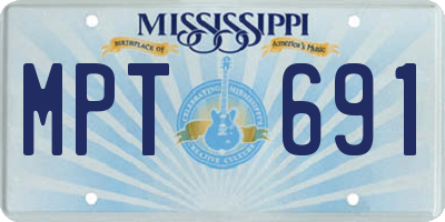 MS license plate MPT691