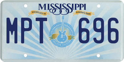 MS license plate MPT696