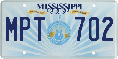 MS license plate MPT702