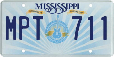 MS license plate MPT711