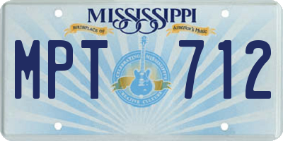 MS license plate MPT712