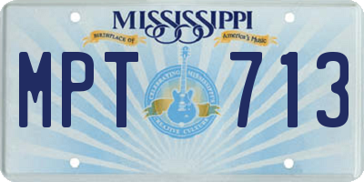 MS license plate MPT713