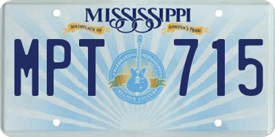 MS license plate MPT715