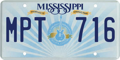 MS license plate MPT716