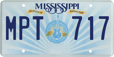 MS license plate MPT717