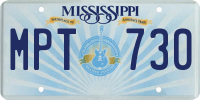 MS license plate MPT730