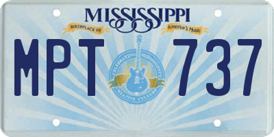 MS license plate MPT737