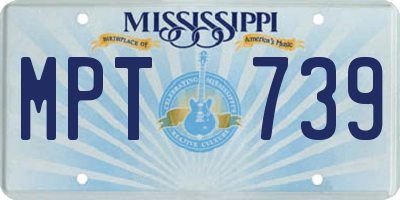 MS license plate MPT739