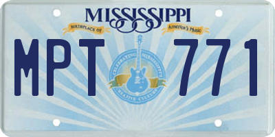 MS license plate MPT771